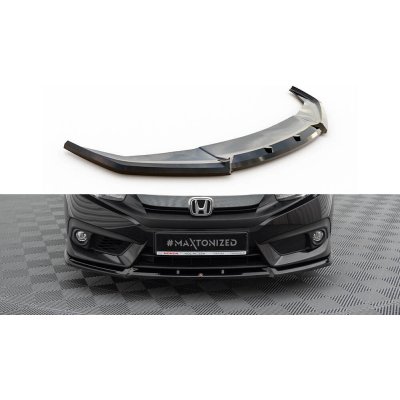 Maxton Design spoiler pod přední nárazník pro Honda Civic Mk10, černý lesklý plast ABS – Zboží Mobilmania