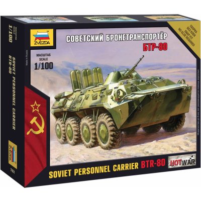 Zvezda obojživelné obrněné vozidlo BTR 80 Wargames HW 7401 1:100 – Zbozi.Blesk.cz