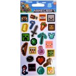 Samolepky Minecraft šedivé 25 ks ve fólii – Zbozi.Blesk.cz