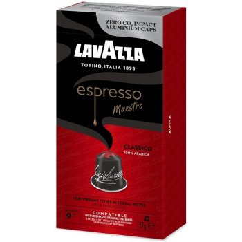 Lavazza Espresso Maestro Classico 100% arabica kapsle pro Nespresso 10 ks  od 66 Kč - Heureka.cz
