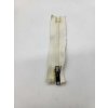 Zip Kovový zip nedělitelný - 10cm - bílý