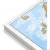 Nástěnné mapy Maps International Evropa - nástěnná fyzická mapa 140 x 100 cm Varianta: mapa v hliníkovém rámu, Provedení: bílý rám