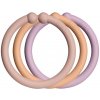 Kousátko Bibs Loops Kroužky 12 ks Blush peach dusky lilac