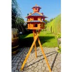 Darlux Ptačí budka dřevěná vila velikost XXL modrá včetně stojanu – Sleviste.cz