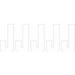 Samolepicí J bílá samolepící vinylová fólie arch 5 ks - písmena 75 mm – Zboží Dáma