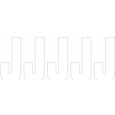 Samolepicí J bílá samolepící vinylová fólie arch 5 ks - písmena 75 mm – Zboží Dáma