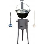 Green home kotlík na guláš smalt 1,2 mm 30 l, Green home poklice nerez INOX, Green home vysoká HODO žáruvzdorná kotlina (2,0 mm) 47 cm PLUS 600, naběračka nerez INOX, vařečka 50 cm SMREK – Hledejceny.cz