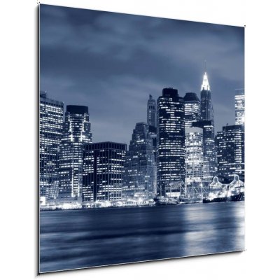 Obraz 1D - 50 x 50 cm - Lower Manhattan skyline At Night Dolní Manhattan panorama V noci