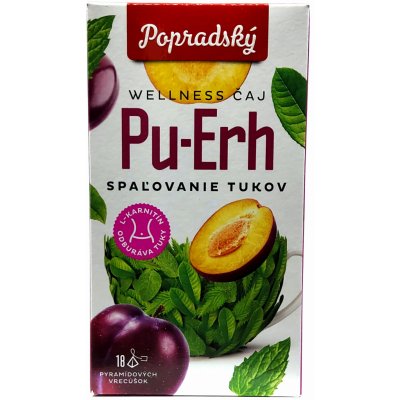 Popradský Wellness čaj Pu Erh spaľovanie tukov 18 x 1,5 g – Hledejceny.cz