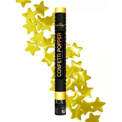 Konfety vystřelovací hvězdy zlaté 40cm – Zboží Dáma