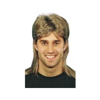 Pánská paruka 80-tá léta Mullet Jason hnědá a blond