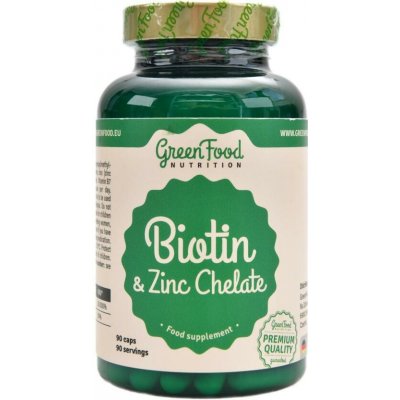 GreenFood Nutrition Biotin & Zinek chelát 90 kapslí – Hledejceny.cz