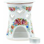 Keramika J&B aroma lampa bílá potisk – Sleviste.cz