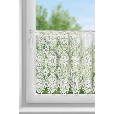 Hotová záclona MOLY bílá - s tunelem – Zboží Mobilmania