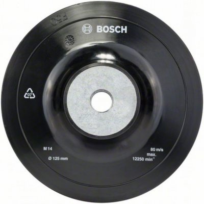 BOSCH Opěrný talíř pro fíbrové brusné papíry včetně matice, 125mm 1608601033 – Hledejceny.cz