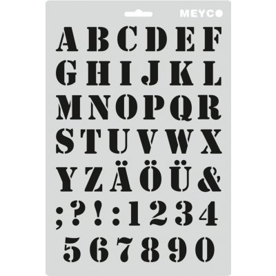 Meyco šablona velká písmena čísla – Zbozi.Blesk.cz
