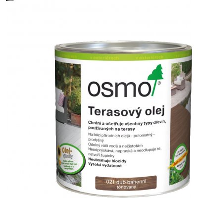 Osmo 021 Terasový olej 2,5 l Dub bahenní – HobbyKompas.cz