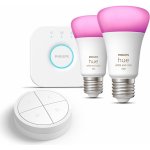 Philips LED žárovka Hue White and Color Ambiance 9W 1100 E27 malý promo starter kit + Hue Tap Dial Switc – Hledejceny.cz
