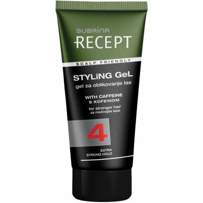 Subrina Recept styling gel velmi silný gel s kofeinem 150 ml