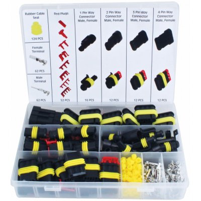 Elektrické konektory - štekry, voděodolné, sada 352 ks – Hledejceny.cz
