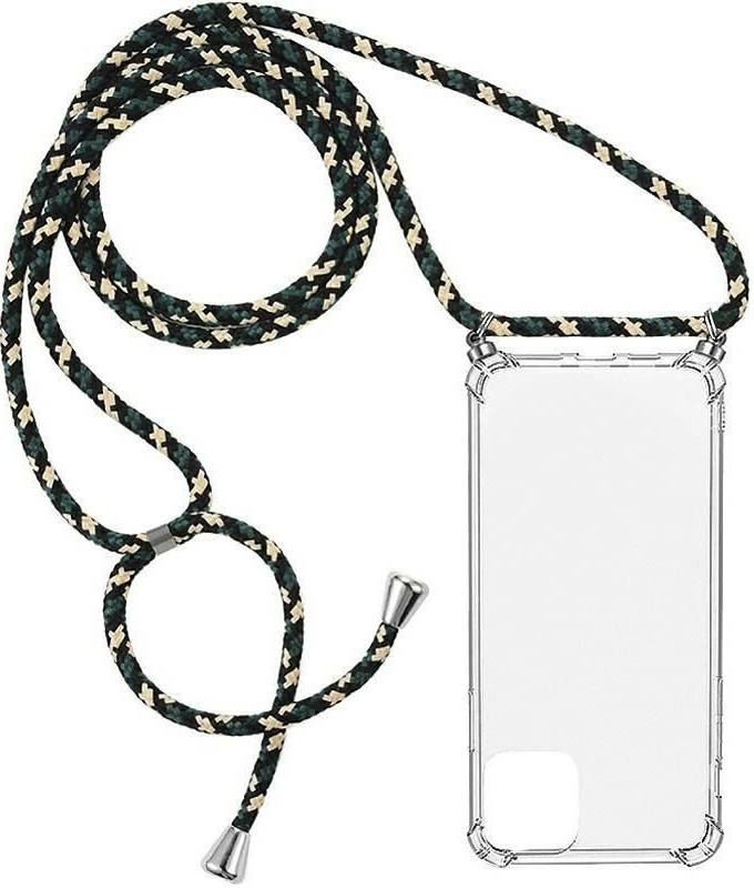 Pouzdro Jelly Case Rope Case iPhone X / XS na krk - zelené