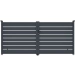 Brána G21 Reno 350x158 cm dvoukřídlá, antracitová – Sleviste.cz