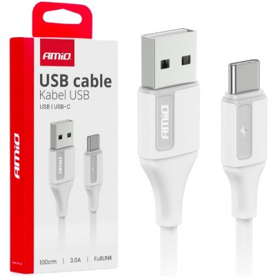 AMIO Kabel USB-A USB-C 3A 100cm – Hledejceny.cz