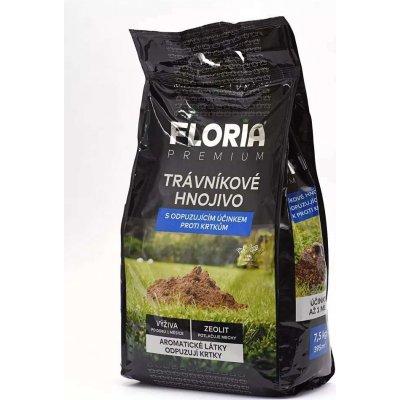 Agro FLORIA Trávníkové hnojivo s odpuzujícím účinkem proti krtkům 7,5kg – Zbozi.Blesk.cz
