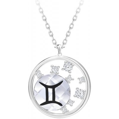 Preciosa Stříbrný s českým křišťálem blíženci sparkling zodiac 6150 86 – Hledejceny.cz