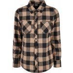 Ladies Turnup Checked Flanell shirt black/softtaupe – Zboží Dáma