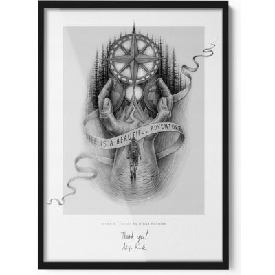 Černý rámeček na fotografie nebo plakáty 50 x 70 cm Elegantní nástěnná dekorace – Zboží Dáma