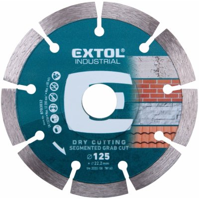 Extol Industrial 8703032 kotouč diamantový řezný segmentový Grab Cut - 125x22,2 mm, suché řezání – Zboží Mobilmania