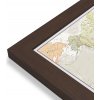 Nástěnné mapy Maps International Svět - nástěnná politická mapa 119 x 84 cm Varianta: mapa v dřevěném rámu, Provedení: Pegi skořice
