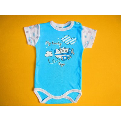 Arex ČR Body krátký rukáv s potiskem tyrkysová bílá – Hledejceny.cz