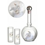 DT GLASS Skleněná láhev s Výdutí 0,2l Holubičky skleněná slivovice 42% – Zboží Dáma