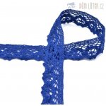 Krajka paličkovaná královsky modrá, šíře 30 mm – Zboží Dáma