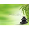 Tapety Weblux 71092838 Fototapeta papír Spa background with stacked massage stones and bamboo Lázně pozadí s skládané masážní kameny a bambus rozměry 254 x 184 cm