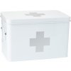 Lékárnička Zeller Present Lékárnička kovový box na léky a zdravotní pomůcky 2v1 bílý MEDICINE M