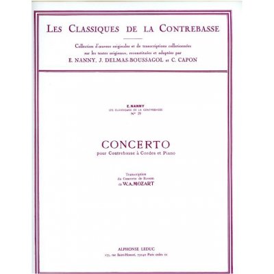 Concerto For Bassoon Classiques No.29 pro kontrabas a klavír 600241