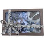 Doudou et Compagnie dárková sada pro miminko Slipper Gift Set Sage Green Lapin bačkůrky a zajíček na mazlení zelená 15 cm – Zbozi.Blesk.cz