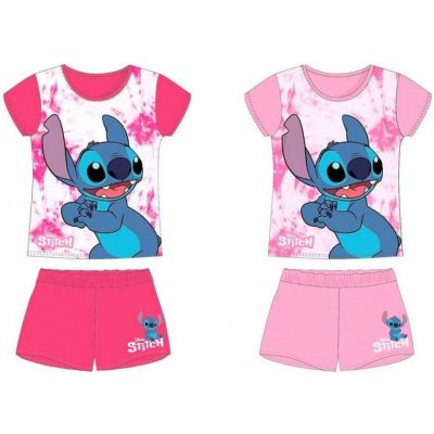 Komplet tričko a kraťasy Lilo And Stitch 1325 růžová – Zboží Dáma