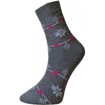 Knebl Hosiery art. 19 dámské zimní thermo ponožky Vločka šedá – Zboží Mobilmania