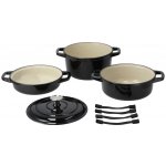 SILVERCREST Sada litinových hrnců 3dílná (černá) – Zboží Mobilmania