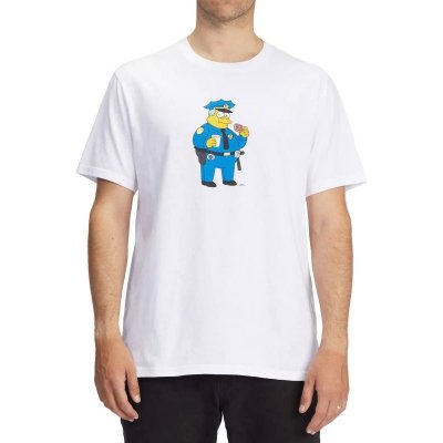 Billabong triko SIMPSONS WIGGUM DONUT S/ bílá