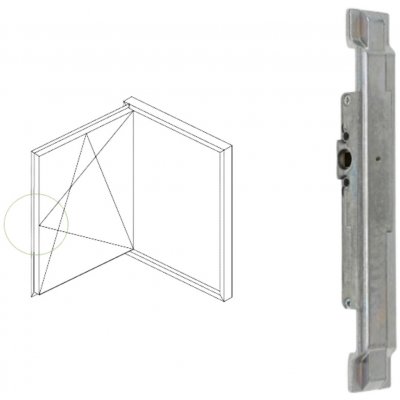 Schüco Převod AvanTec pro nástrčnou kliku Varianta pro: Levé křídlo 243033 – Zboží Mobilmania