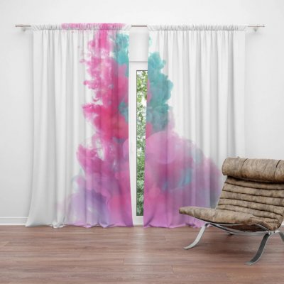 Sablio Závěs Barevný kouř: 2ks 140x250cm – Hledejceny.cz