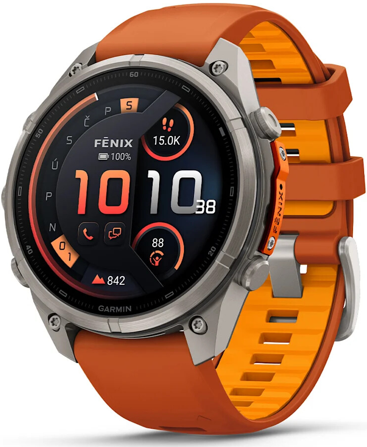 Garmin Fenix 9 Pro 47 mm AMOLED inReach Titanium Autumn Orange/Spark 010-04336-01 na Heureka.cz