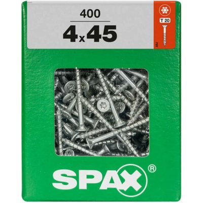 Spax Uni vrut zápust.hlava T-Star+ T20 4CUT část.závit Wirox 4 x 45 mm 400 ks – Hledejceny.cz