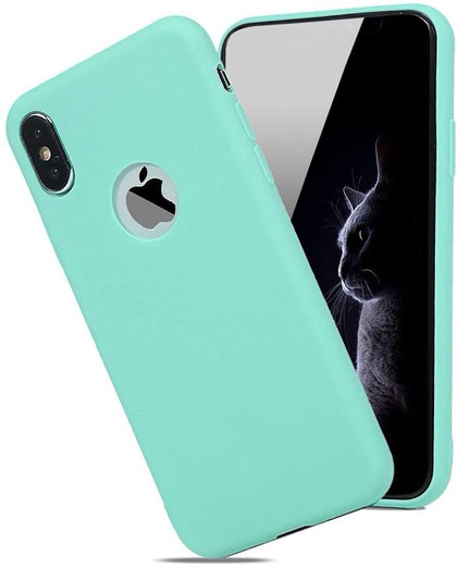 Pouzdro SES Silikonové matné s výřezem Apple iPhone X/XS - světle modré