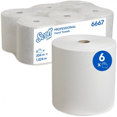 KIMBERLY-CLARK PROFESSIONAL Scott, bílé, 304m, 6 ks – Zboží Mobilmania